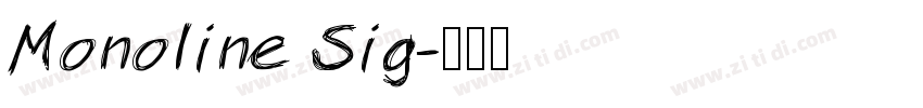 Monoline Sig字体转换